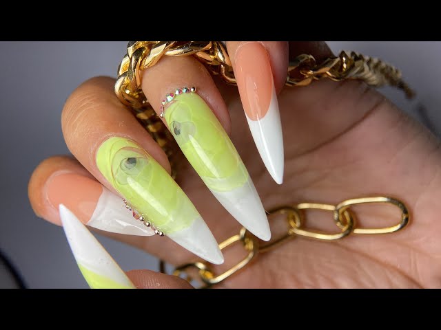 Marvelous Nail Trend Tutorial with LDS Glow in the Dark - 3D Flower Nail Tutorial #shorts #nailart