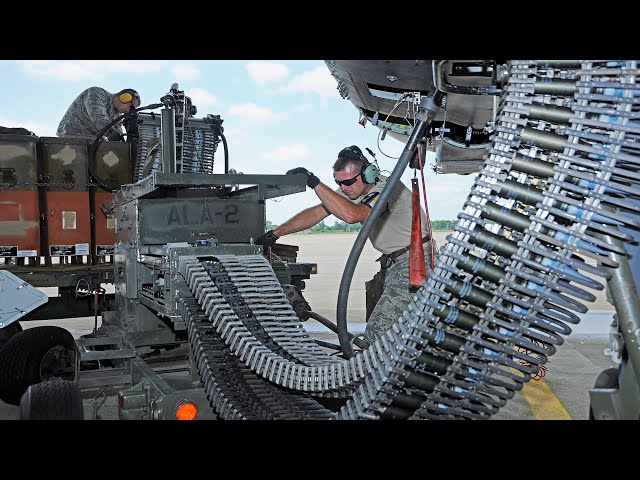 "Feeding" the Monstrously Powerful GAU-8A Avenger • A-10 Ammo Load