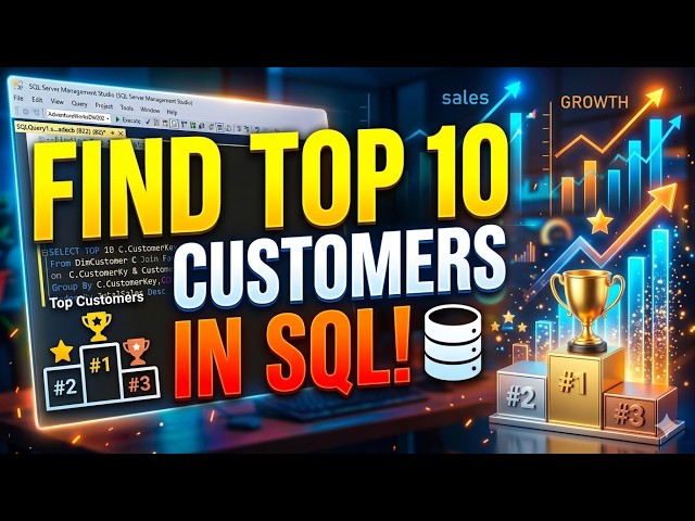 SQL Server T-SQL Tutorial: Rank Top 10 Customers by Sales Amount