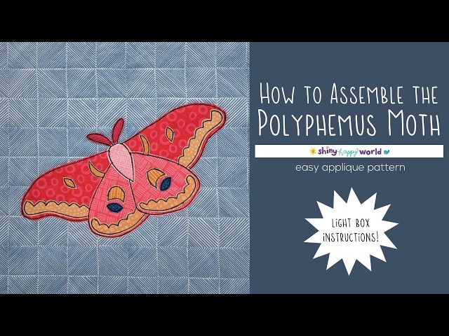 How to Assemble the Polyphemus Moth Applique Pattern Using a Light Box
