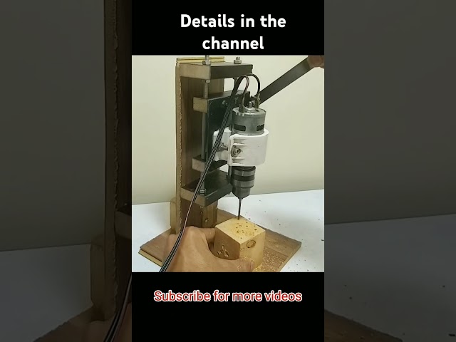 DIY Drill Press | Homemade vertical drill | How to make a drill