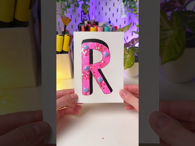 Glitter Art ✨ Letter “R” #shorts