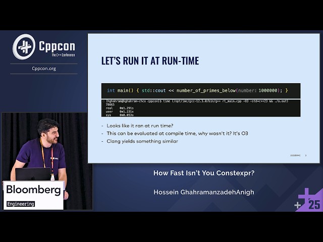 Lightning Talk: How Fast Isn’t You Constexpr? - Hossein GhahramanzadehAnigh - CppCon 2025