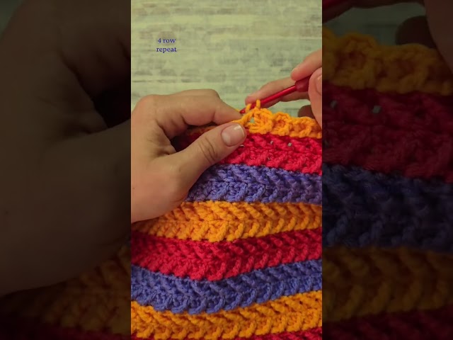 FP Treble Crochet Cross Stitch Pattern | Zig Zag Crochet Pattern #crochettutorial #easycrochet