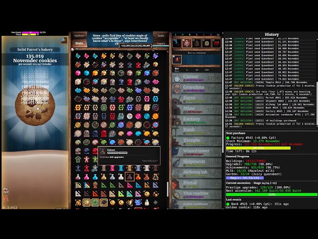 7.441 trevigintillion cookies | Cookie Clicker 100% TAS (631/639)