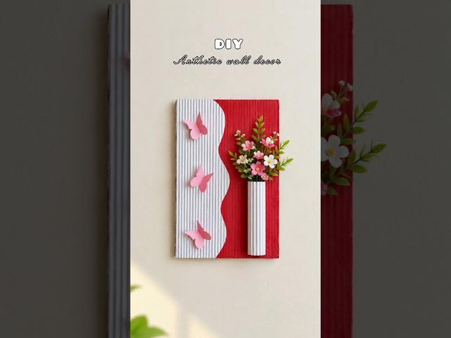 DIY aesthetic wall decor #art #craft #diy #publicpage #shorts