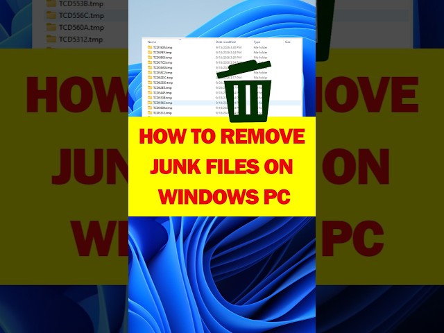 How to Remove Junk Files on Windows 11 or 10 [3 Easy Ways]#WindowsTips #DiskCleanup