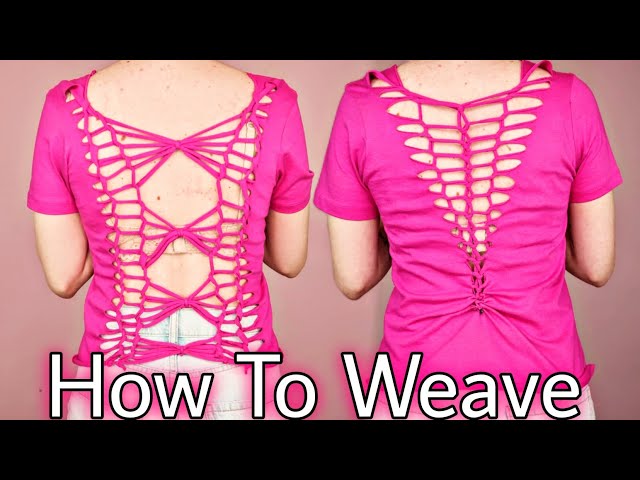 Slit Weaving for Beginners | Easy T-shirt Cutting Tutorials and Tips, No Sewing