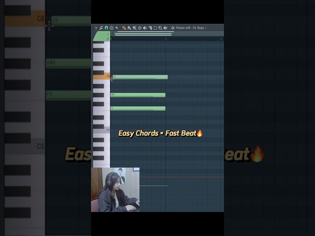 FAST Hip Hop Beat Using Easy Chords🔥 #shorts #shortsfeed #flstudio