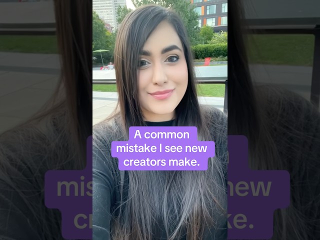 A common mistake I see new creators make 🙂