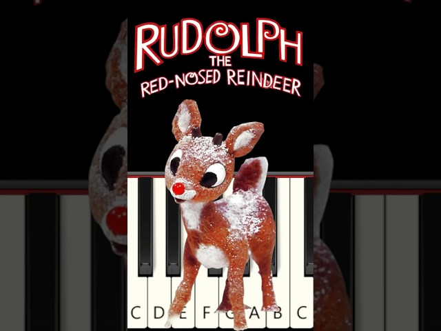 🎅 Rudolph the Red-Nosed Reindeer – Very Easy Piano Tutorial (Shorts)