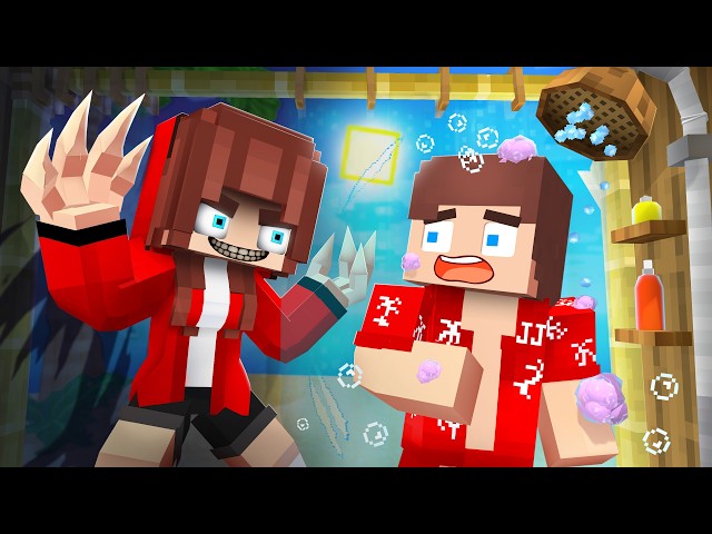 JJ and CRAZY Girl STALKER - Maizen Minecraft Animation