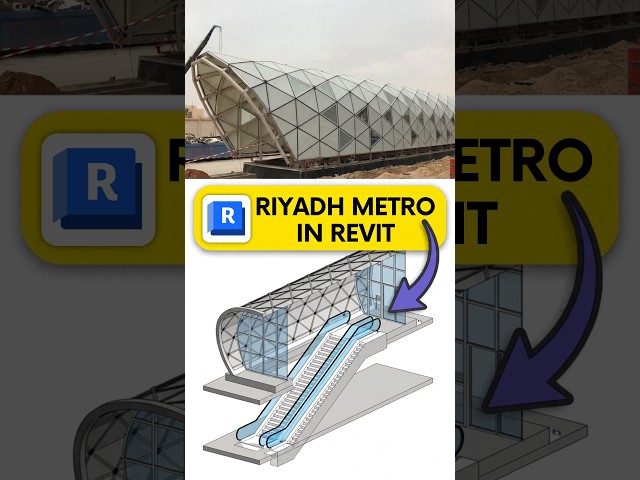 Riyadh Metro Station in Revit #revit #architecture #bim