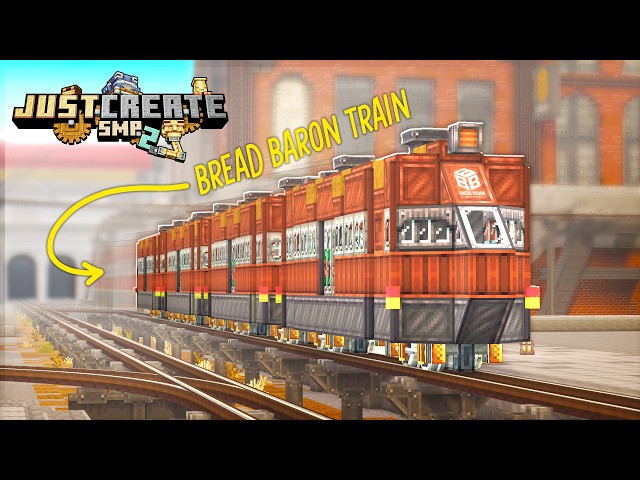 I made a SUBWAY TRAIN for my BASE in Create Mod! Just Create 2: Ep10