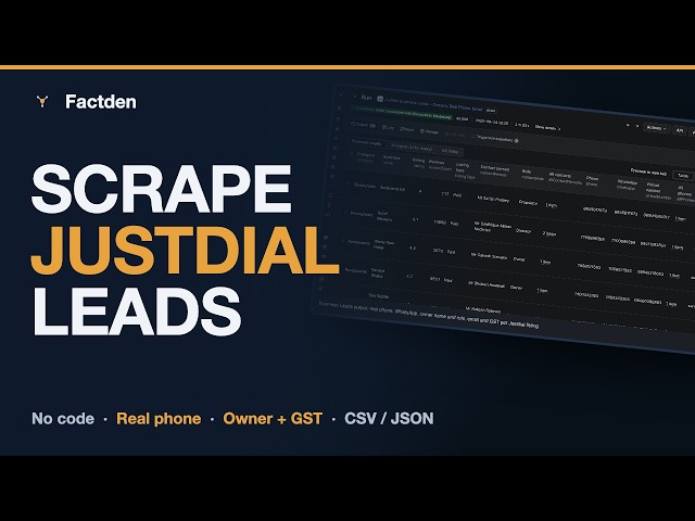 How to fetch Justdial Business Leads