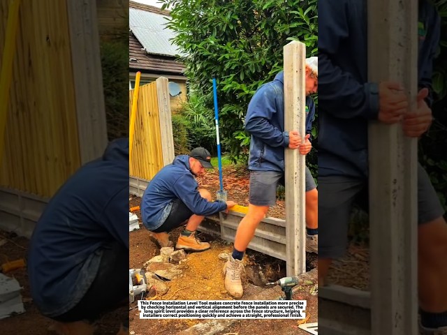 Concrete Fence Panel Installation Tool Levels Fence Posts for Precise Alignment