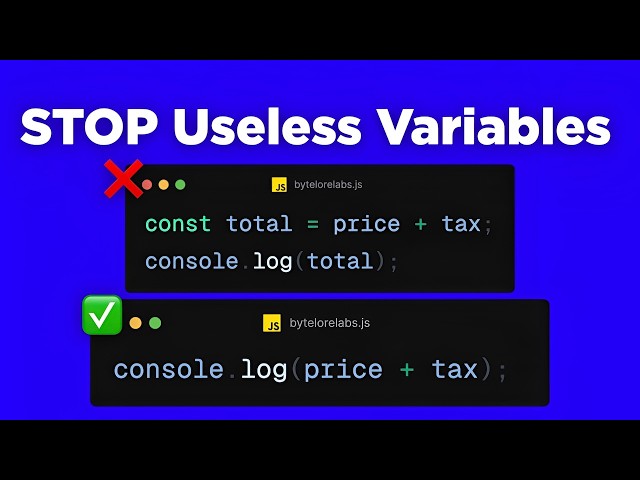 Stop Creating Unnecessary Variables in JavaScript