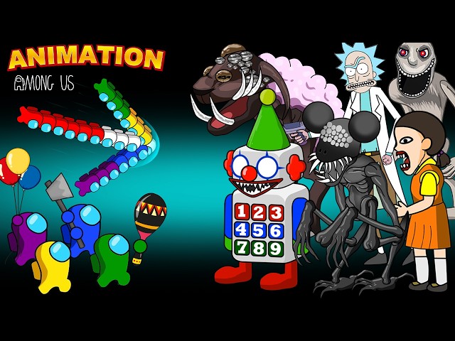 Among Us Animation EP6 New Version | AMONG US ATTACK AMANDA, SQUID GAME & ANIMAL ZOMBIES | ANIMATION