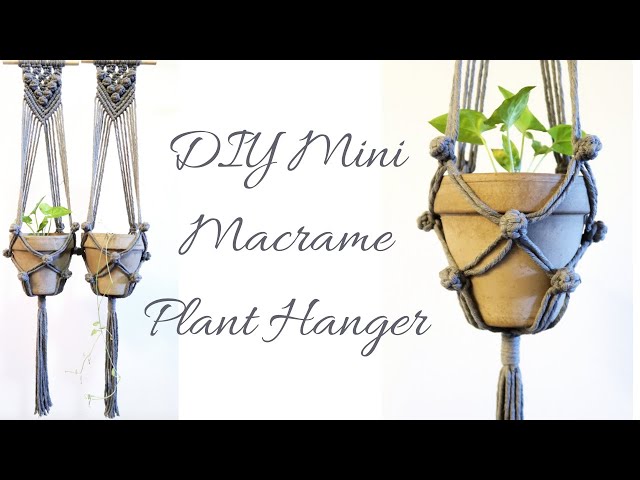 DIY Mini Macrame Plant Hanger | Step by step macrame plant hanger tutorial