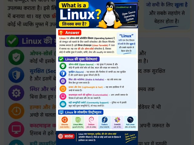What is Linux? 💻 | Linux क्या है? | आसान भाषा में समझें #Linux #Computer #Tech