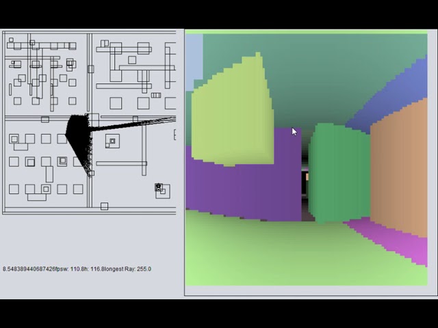 Single threaded 3d raycasting with java