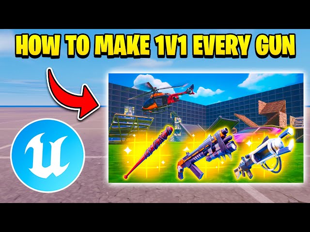 HOW TO MAKE 1V1 WITH EVERY GUN MAP