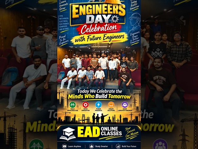 Engineers Day Celebration with EAD Theme song❤️ Kamyabiya❤️ #engineers #ramansir