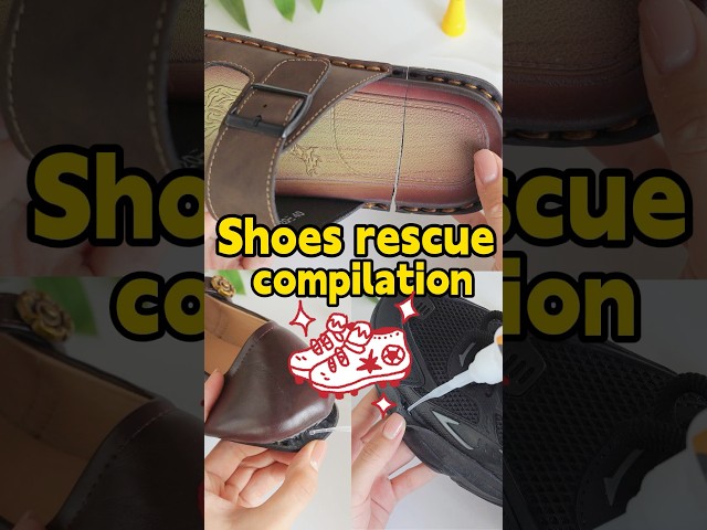 Shoe repair compilation ✨ Fix all your damaged footwear