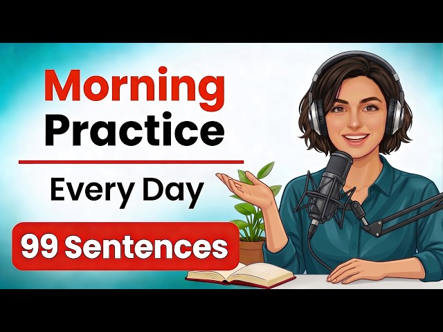 English Listening Practice: 99 Morning Habits Sentences for Daily Life (A2-B1)