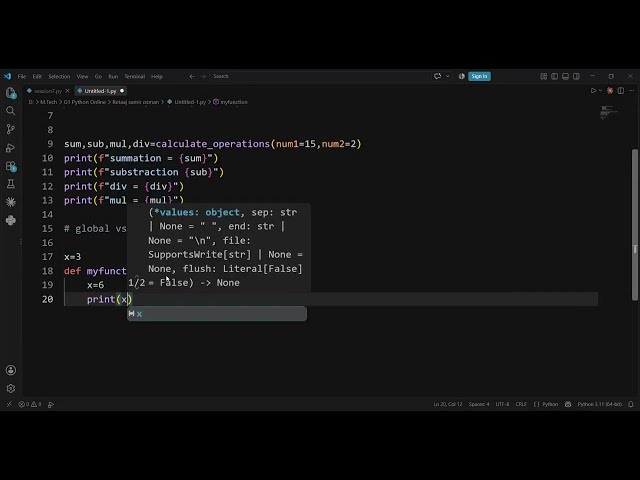 Global vs Local Scope in Python