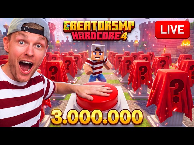🔴 LIVE: 3 MILJOEN ABONNEES VIEREN MET CADEAU’S + SHOW!! CREATOR SMP4 HARDCORE!! - DAG 3