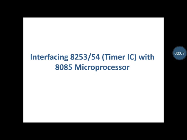 Interfacing 8253/54 timer chip with 8085 microprocessor