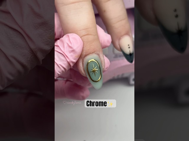 Chrome nails✨ #chromenails #nailart #naildesign #nailtech #handpaintednailart #chrome