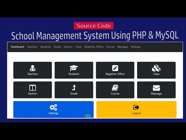 Complete School Management System Using PHP & MySQL | Full Project Tutorial with Source Code