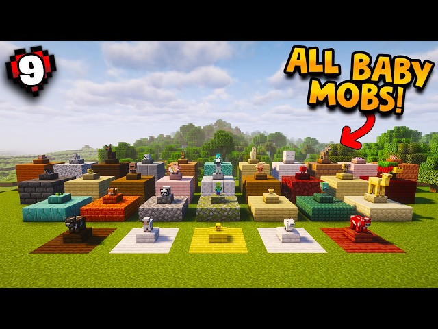 I Trapped EVERY NEW BABY MOB in Minecraft Hardcore
