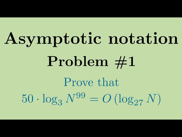 [Algorithms] Asymptotic analysis - Proof Sample #1 - Big-O notation