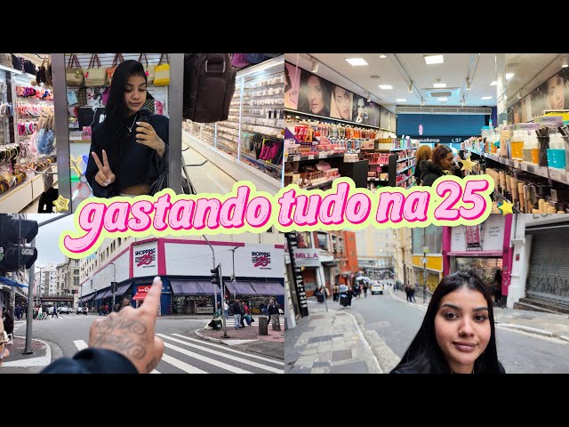 I SPENT 600 REAIS ON MAKEUP AT 25 DE MARÇO vlog + haul 💖
