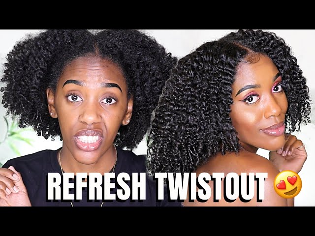 HOW TO REFRESH YOUR TWISTOUT WITHOUT RE-WASHING! POPPIN 14-DAY OLD HAIR | TWISTOUT 201 SERIES Ep 7
