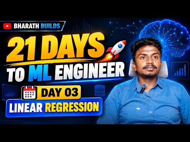 Linear Regression in Python: Build Your First ML Model | Day 3 | 21 Days to ML Engineer