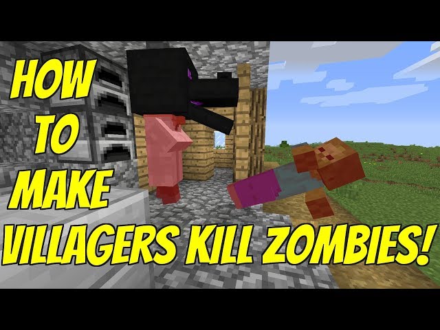Villagers Armor secret KILL Zombies! [REALLY WORKS] | Minecraft (how to give villager armor)