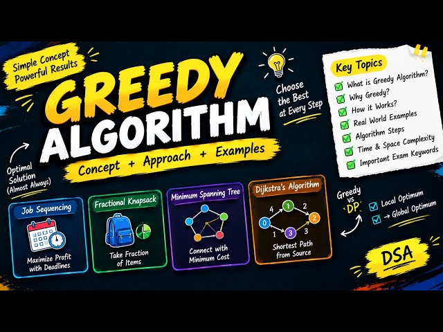 Greedy Algorithm | What is Greedy Algorithm | Concept Explained Simply | What, Why & How? | DSA