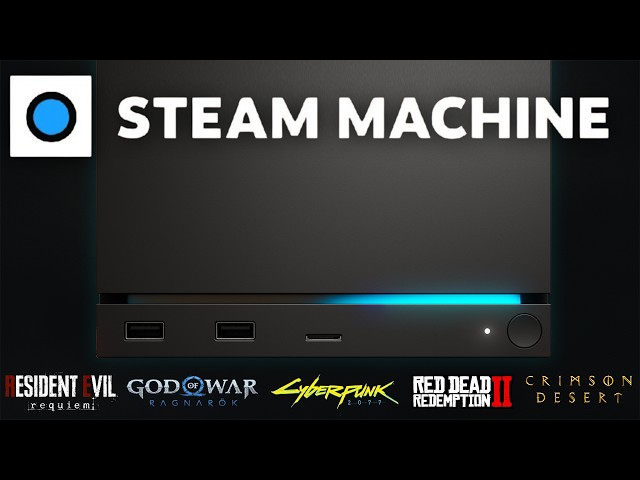 Steam Machine Unboxing + 4TB Upgrade + 10 Games Tested