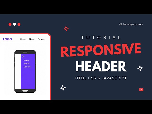 How to Create a Responsive Header with HTML, CSS & JavaScript