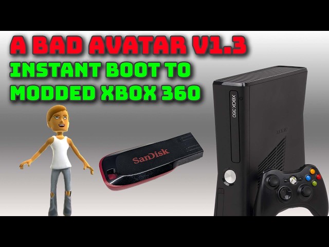 Boot straight to modded Xbox360 with ABadAvatar V1.3 - instant without log in