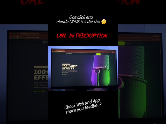 I Built a 3D Animated AI Voice Changer Website! 🤯 #Shorts