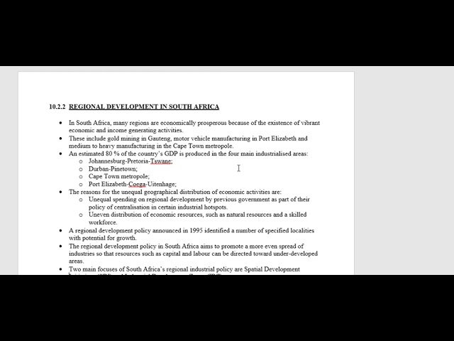 Regional development