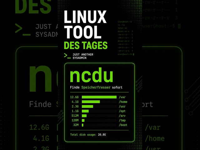 Linux Tool des Tages: ncdu #linux #sysadmin #opensource