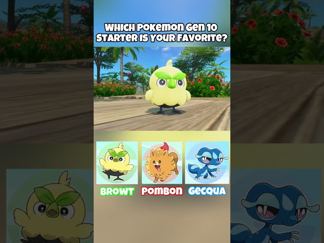 Which Pokémon Gen 10 Starter is Your Favorite? #pokemon #shorts