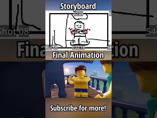 PART 1 Lego Gigachad Storyboard VS Final (Behind The Scenes) #lego #animation #behindthescenes