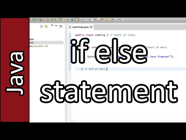 if else Statement - Java Programming Tutorial #8 (PC / Mac 2015)